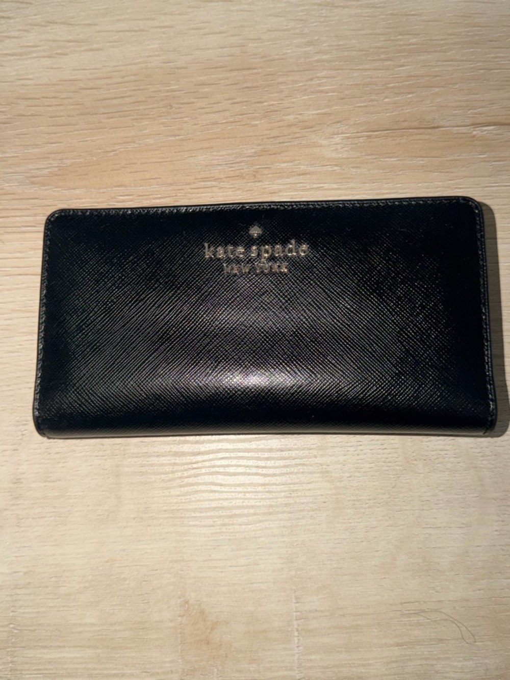 Kate Spade (AUTHENTIC) New York Black Saffiano Leather Continental Wallet